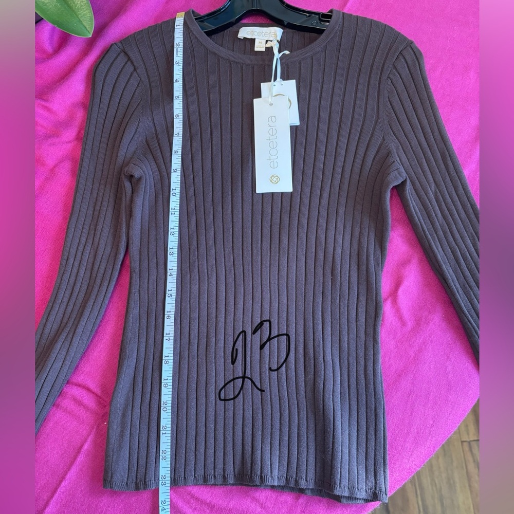 NWT Brown Etcetera Sweater Size M - Picture 4 of 9